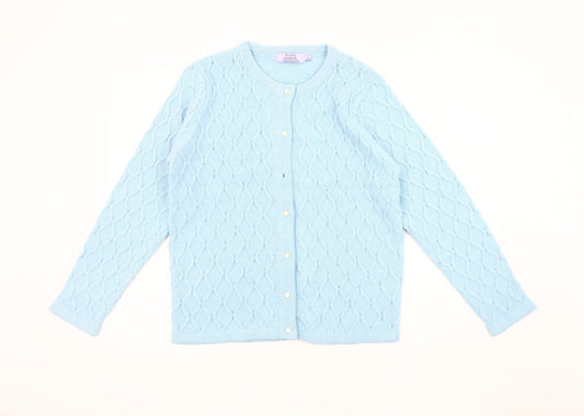 Honor Millburn Women's Blue Cable-Knit Cardigan, Size S