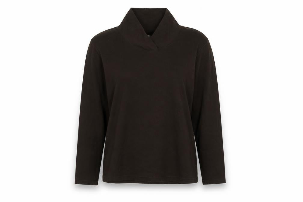 Cotton Traders Women's Brown Cowl Neck Top Size 18