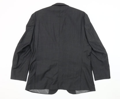 Pierre Cardin Men's Grey Striped 44 Short Suit Jacket