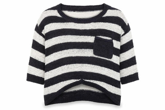 The White Company Women's Multicoloured Striped Knit Jumper Size 10