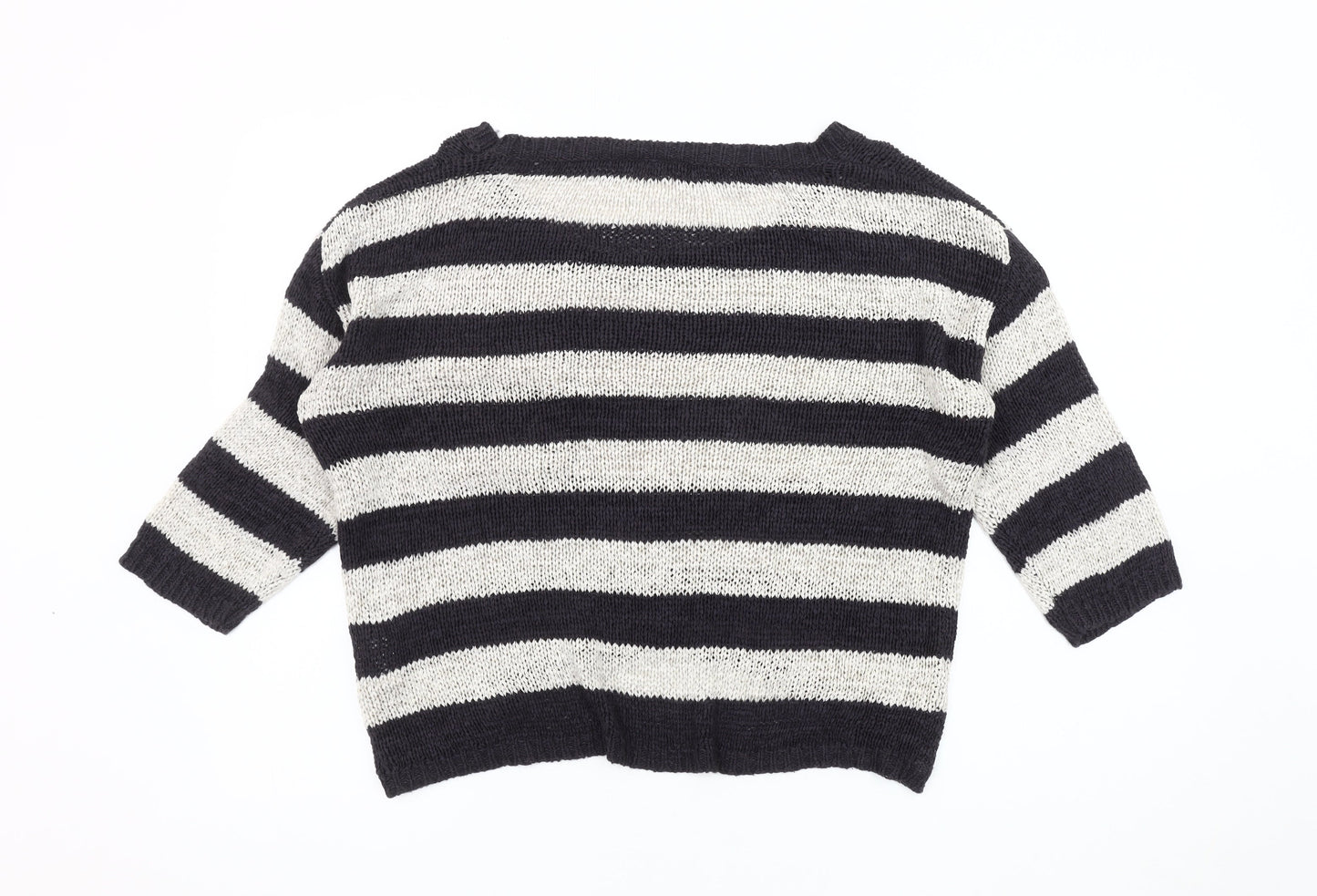 White Label Women's Multicoloured Striped Knit Jumper Size 10