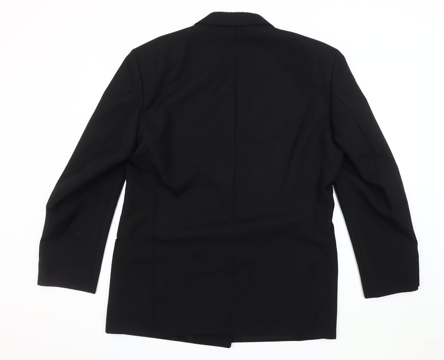 Moss Bros Men's Black Double-Breasted Suit Jacket 42R