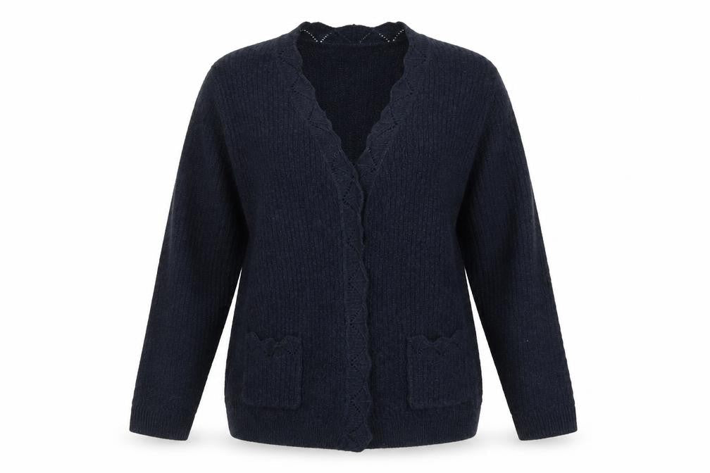 Honor Millburn Women's Black Open Front Cardigan, Size S, Knit
