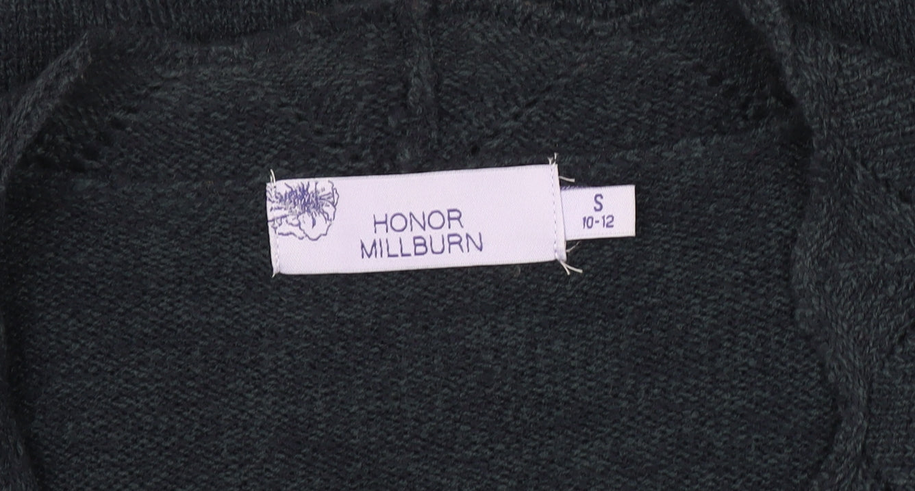 Honor Millburn Women's Black Open Front Cardigan, Size S, Knit