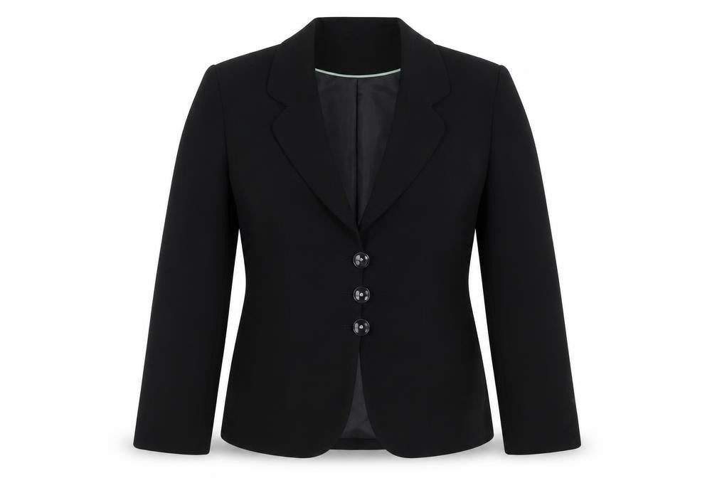 Eastex Women's Black Blazer Size 10 Elegant Three-Button
