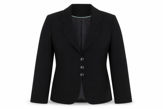 Eastex Women's Black Blazer Size 10 Elegant Three-Button