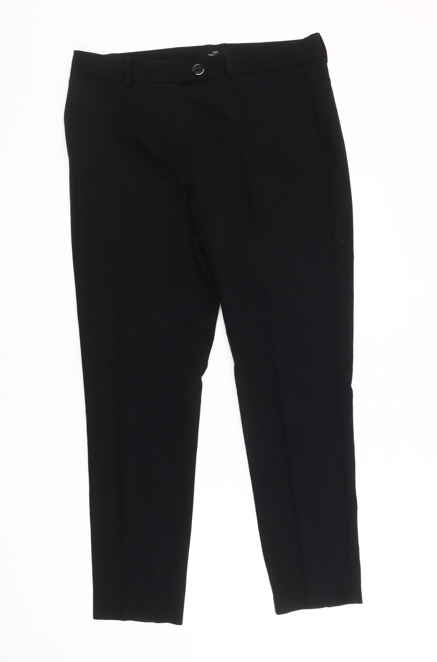 Next Women's Black Straight Leg Trousers Size 12
