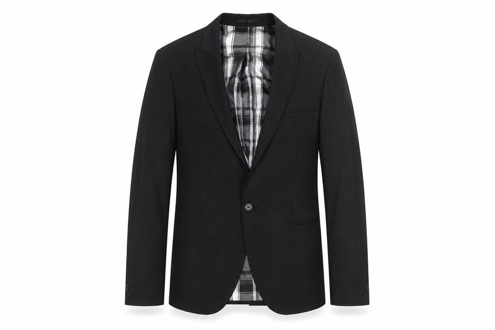 White Label Men Black Blazer Jacket 40R Regular Fit