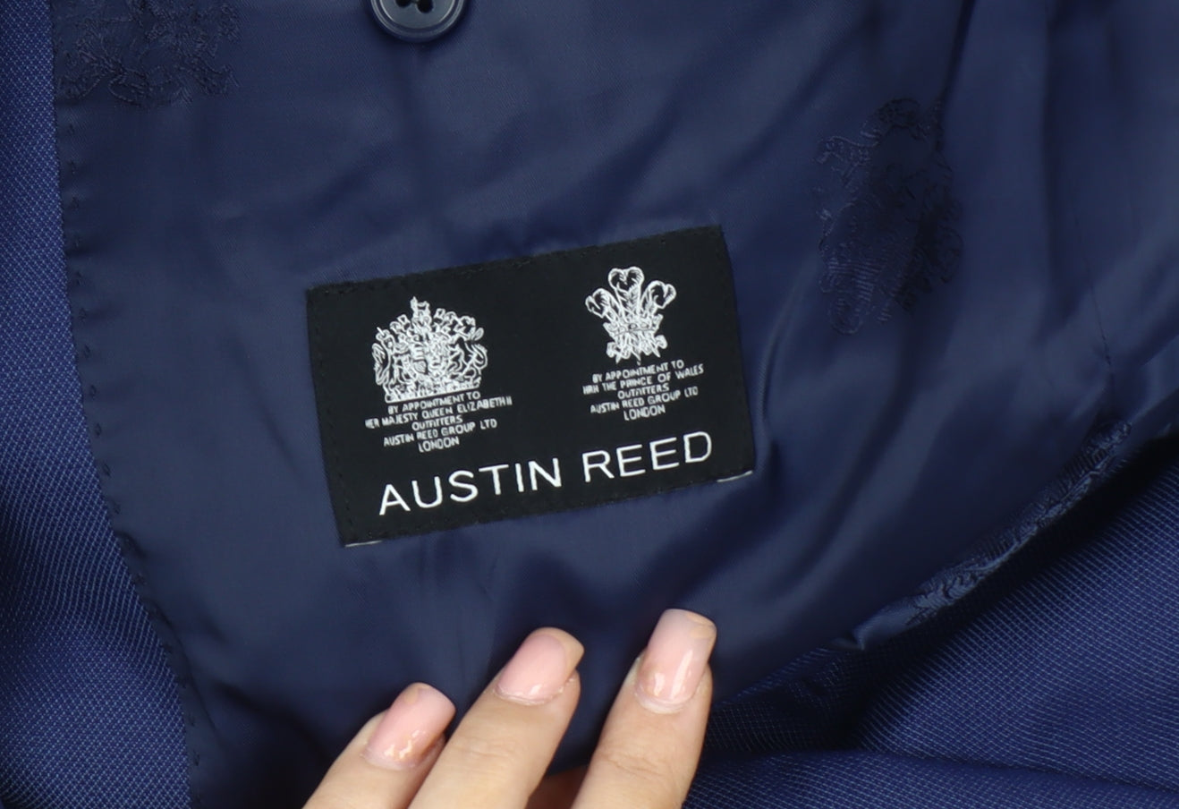 Austin Reed Men's Blue Blazer, 42R, Notch Lapel