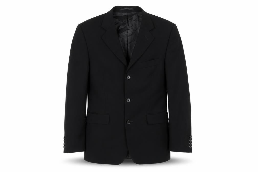 Centaur Men's Black Wool Regular Fit Jacket 40R
