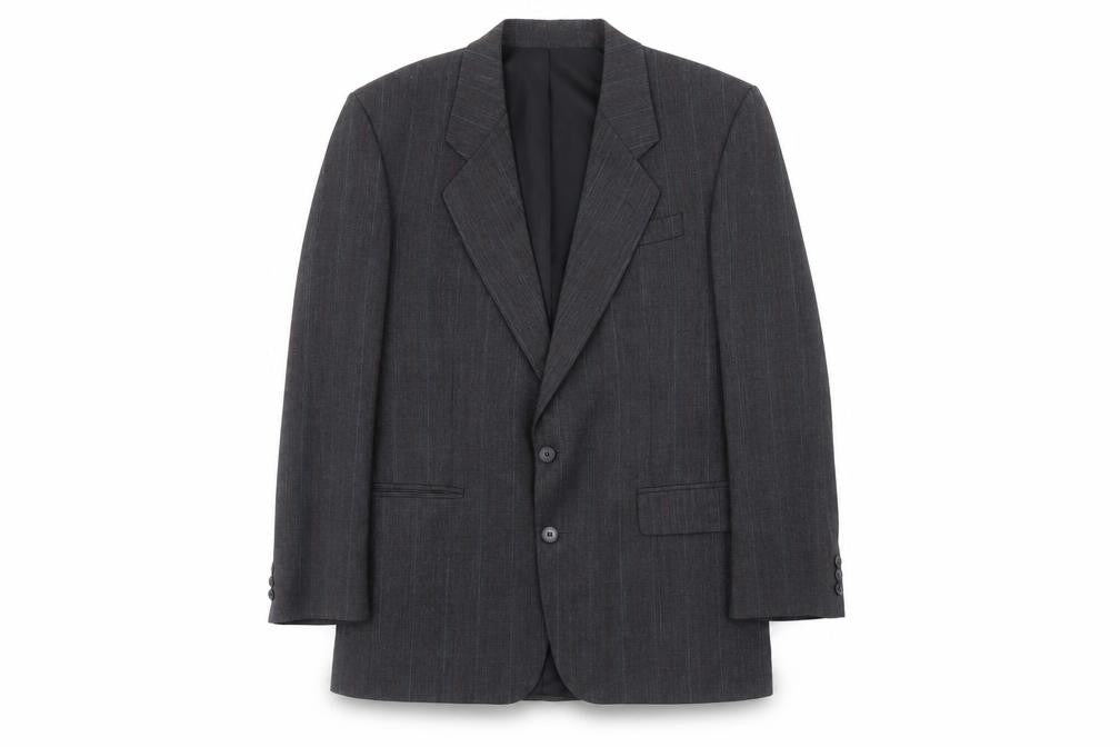 Dunn & Co Men's Grey Striped Blazer 40R, Classic