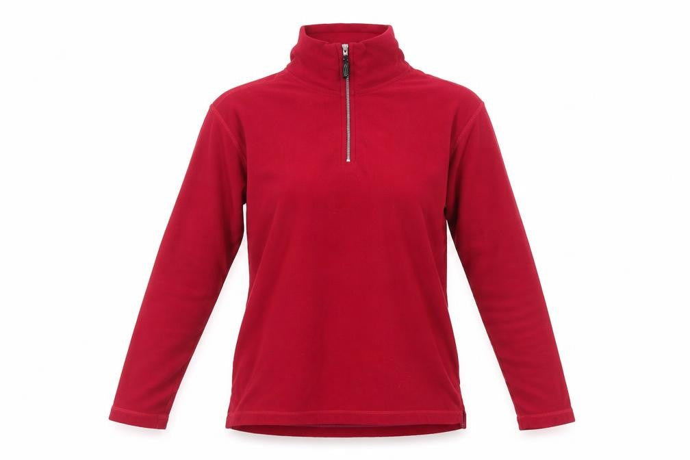 Champion Unisex Red Fleece Sweatshirt, Size S, 1/2 Zip