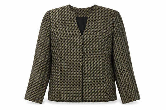 Eastex Women's Black Geometric Jacket UK 10