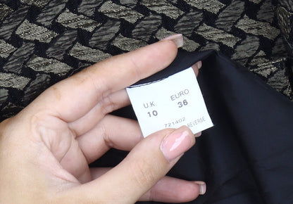 Eastex Women's Black Geometric Jacket UK 10