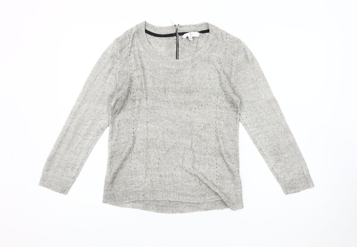 Jasper Conran Women's Grey Knit Pullover Jumper Size 10