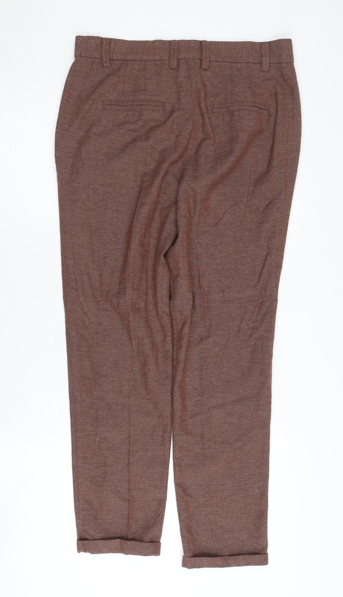 Next Women's Brown Pleated Trousers Size 8