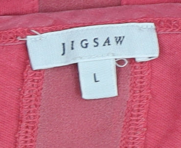 Jigsaw Women's Pink Round Neck Jumper L