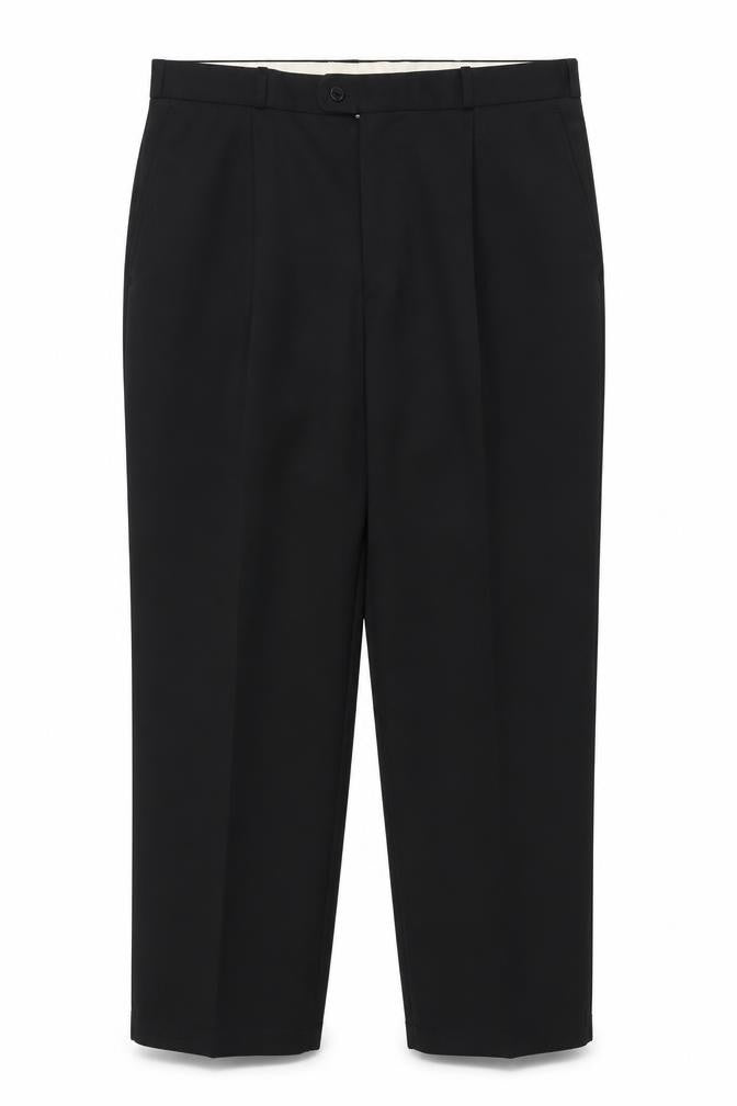 Canda Men's Black Pleated Trousers - Size 39 Regular