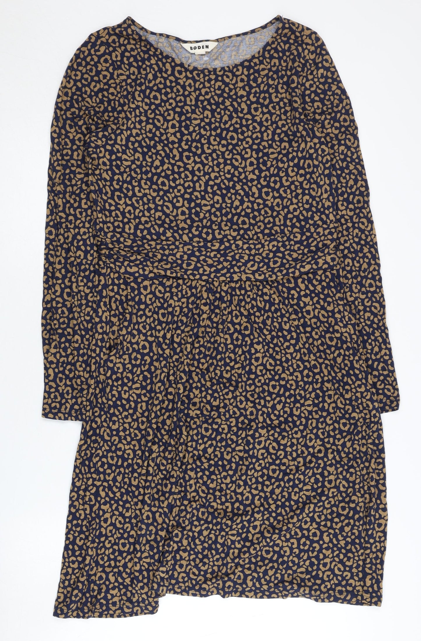 Boden Women's Multicoloured Animal Print Dress Size 14