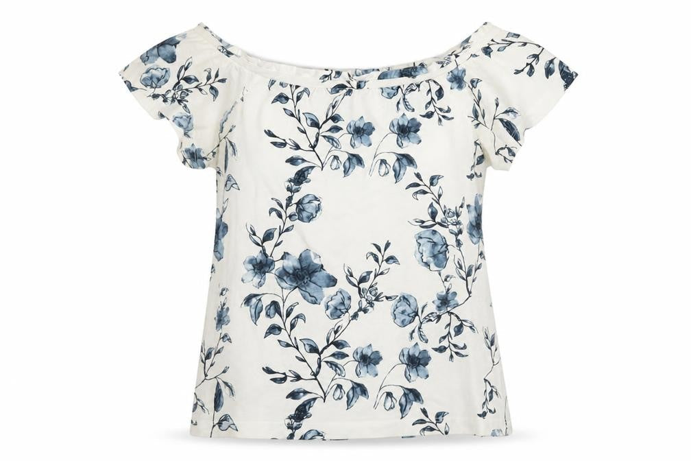 Vero Moda Women's XS White Floral Off-Shoulder Top