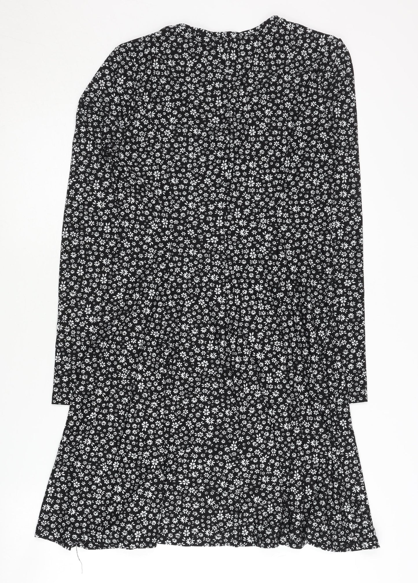 QED London Women's Black Floral Dress Size 10