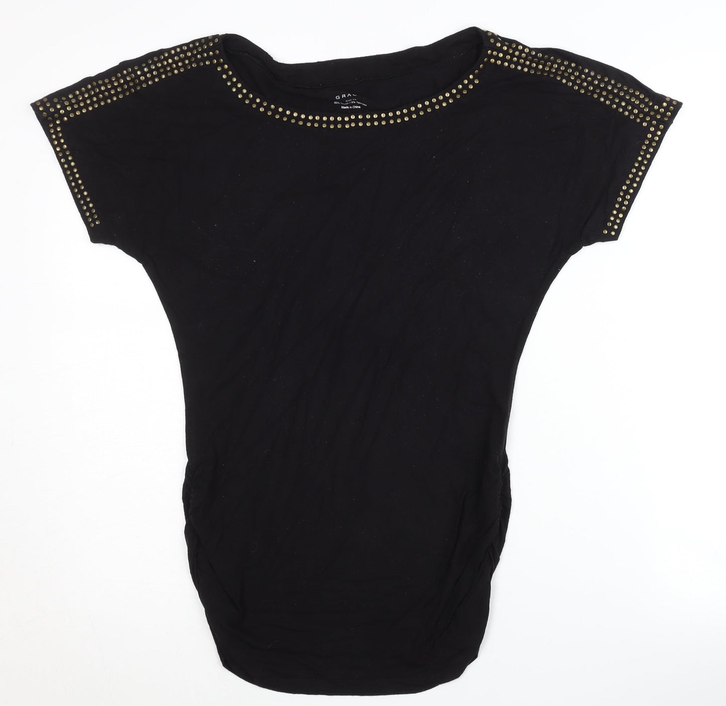 Grace Women's Studded Black XS T-Shirt