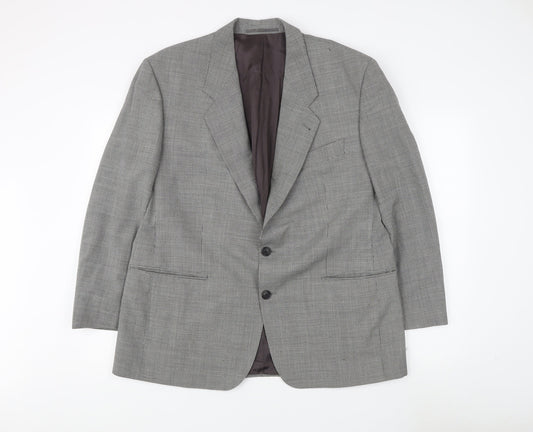 Baumler Men's Grey Check Blazer Jacket Size 48S