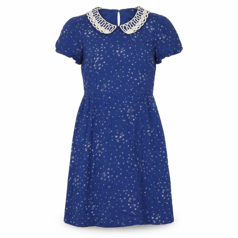Boden Women’s Blue A-Line Dress, Size 8, Floral Style