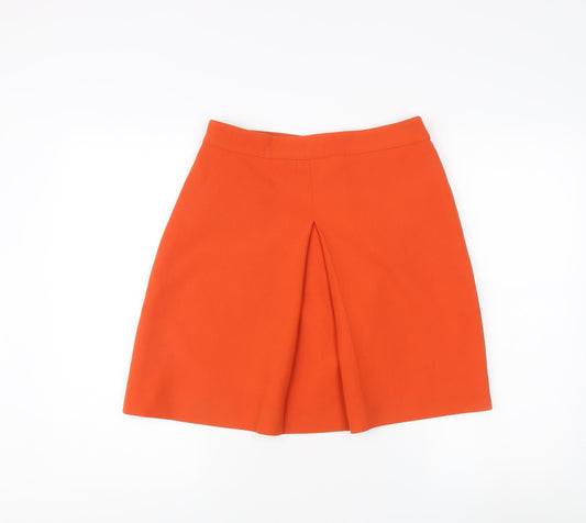 Warehouse Women's Orange A-Line Skirt Size 10