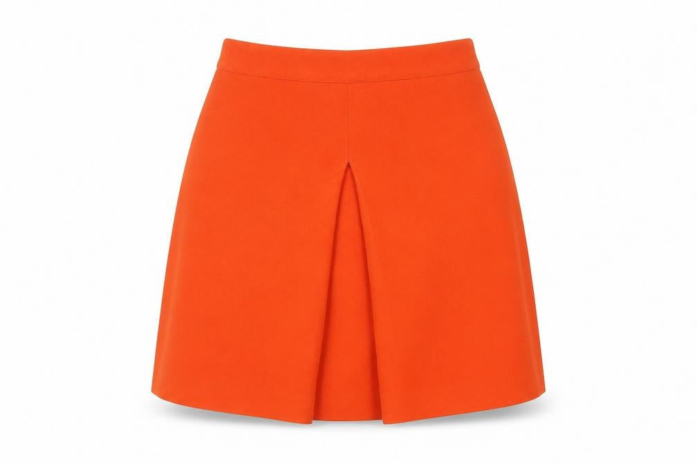 Warehouse Women's Orange A-Line Skirt Size 10
