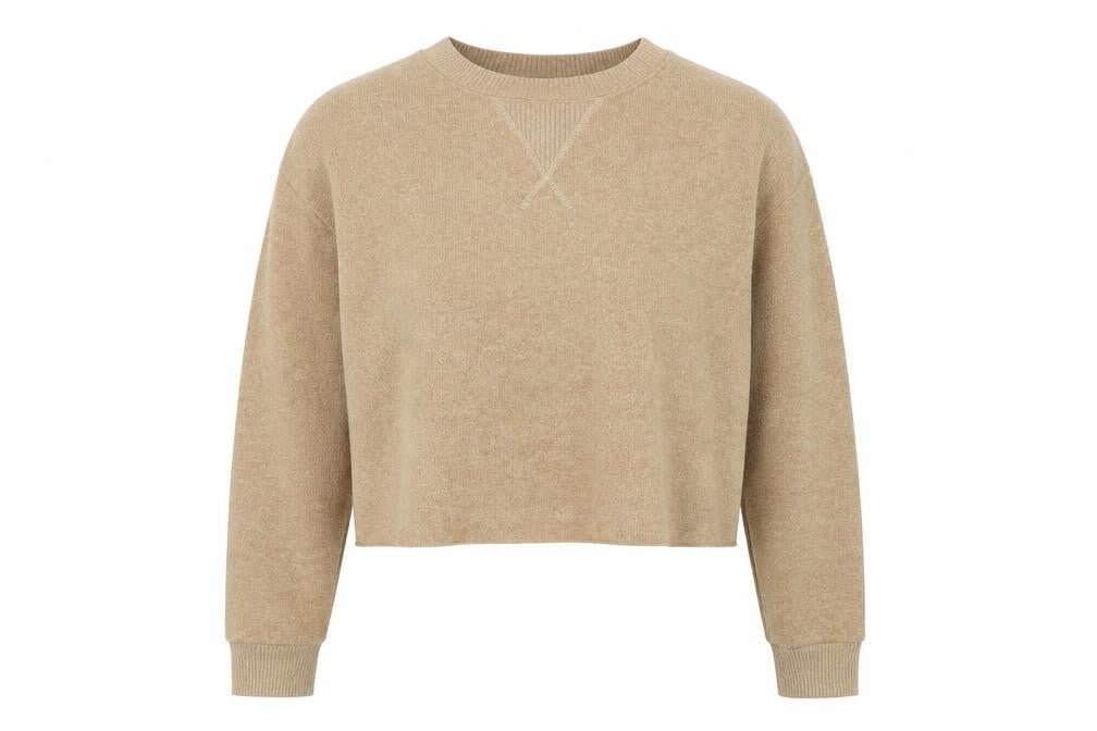 Zara Women's Beige Pullover Sweatshirt, Knit, Size L