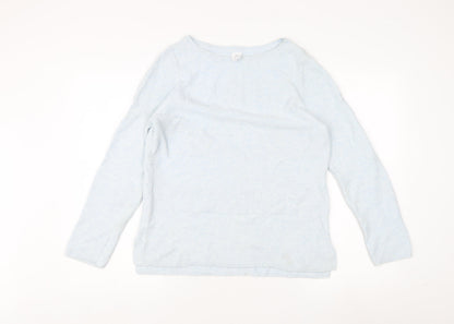 John Lewis Women's Blue Cotton Pullover Jumper Size 12