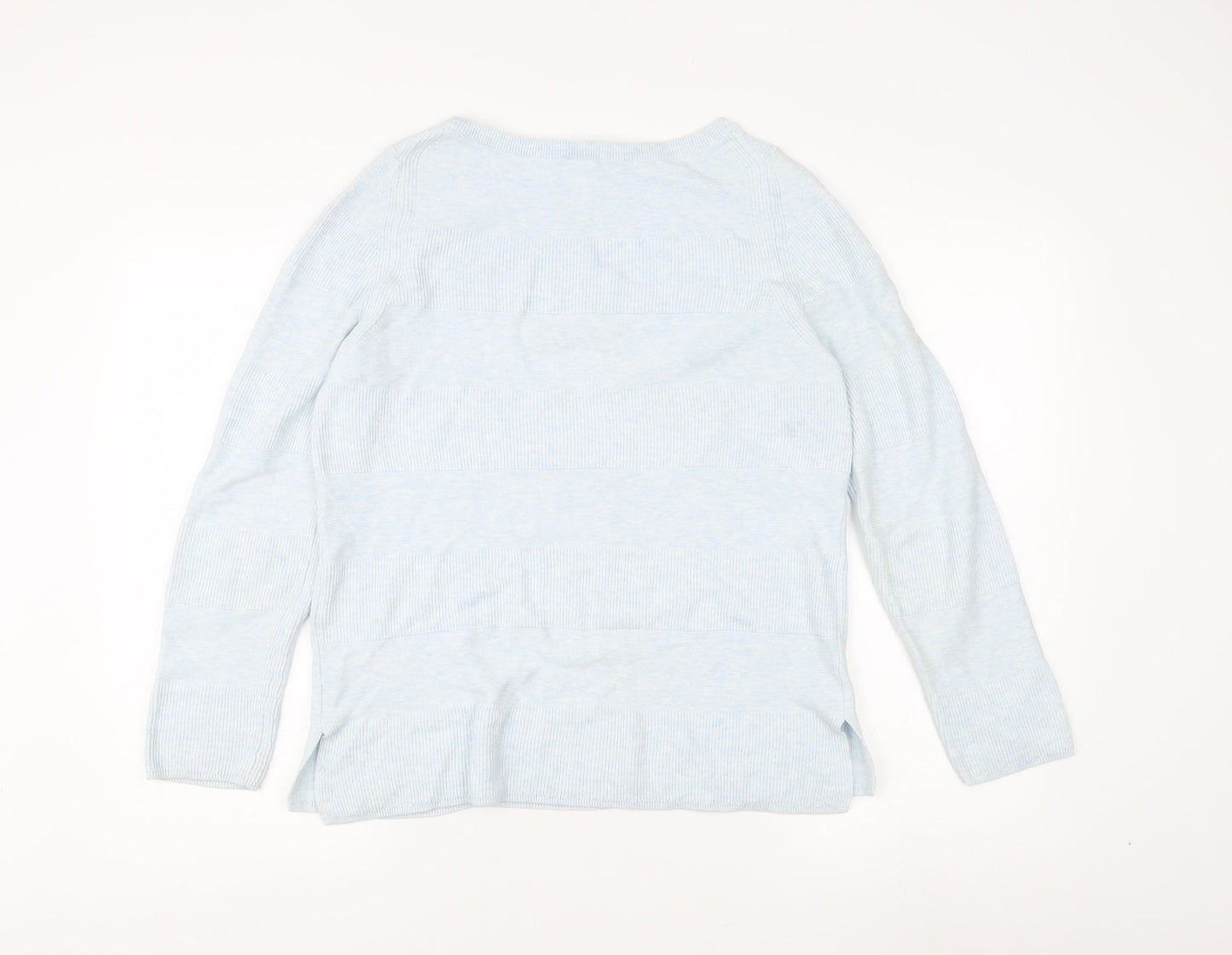 John Lewis Women's Blue Cotton Pullover Jumper Size 12
