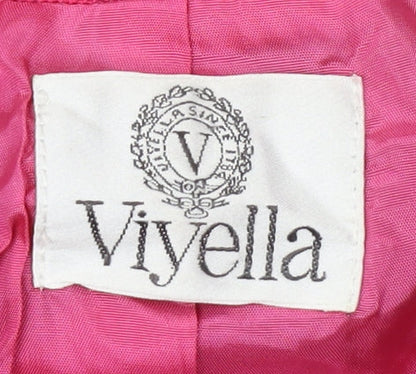 Viyella Women's Pink Floral Blazer Size 10, Lined, Casual