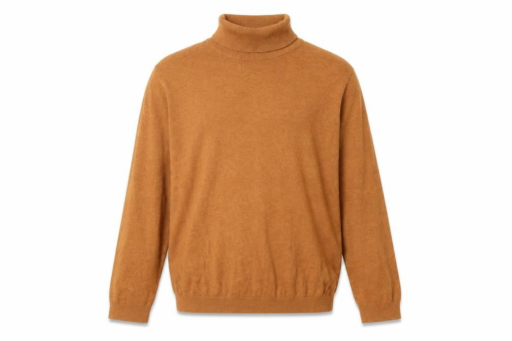 Burton Menswear Men’s Brown L High Neck Pullover Jumper