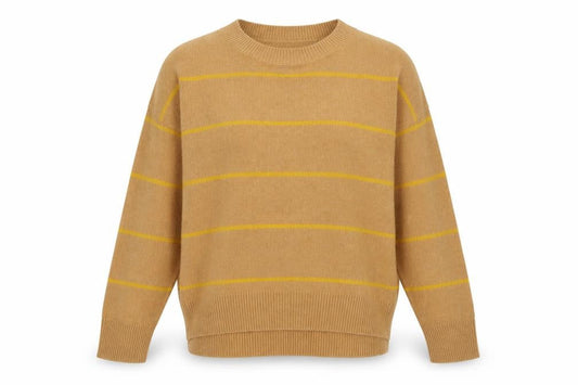 Warehouse Women's Brown Striped Pullover Jumper Size 14