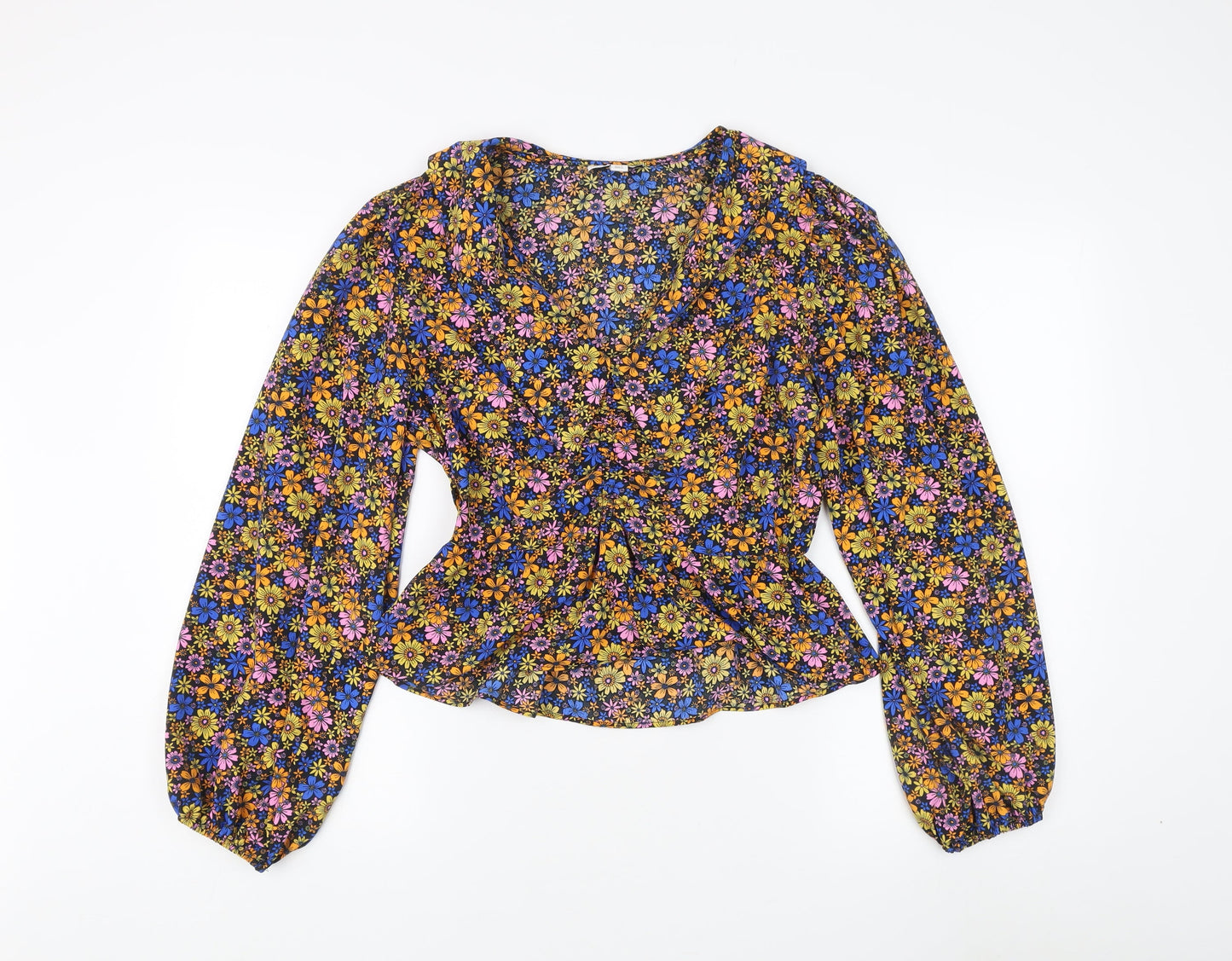 Topshop Women's Floral Blouse UK 12 Multicoloured