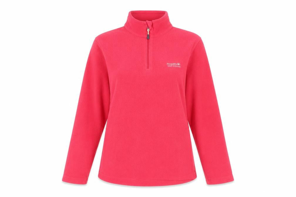 Regatta Women's Pink 1/4 Zip Fleece Sweatshirt Size 8