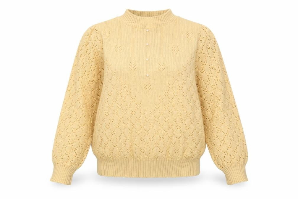 Amari Women's Beige Mock Neck Pullover Jumper Size 10-12