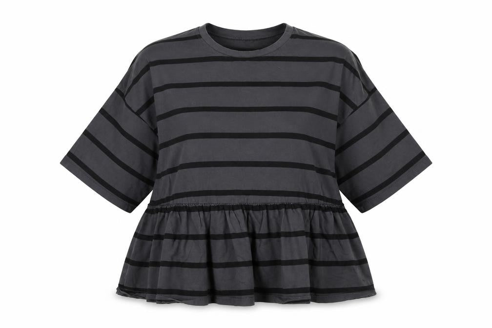 ASOS Women's Black Striped Tunic, Size 10, 3/4 Sleeve