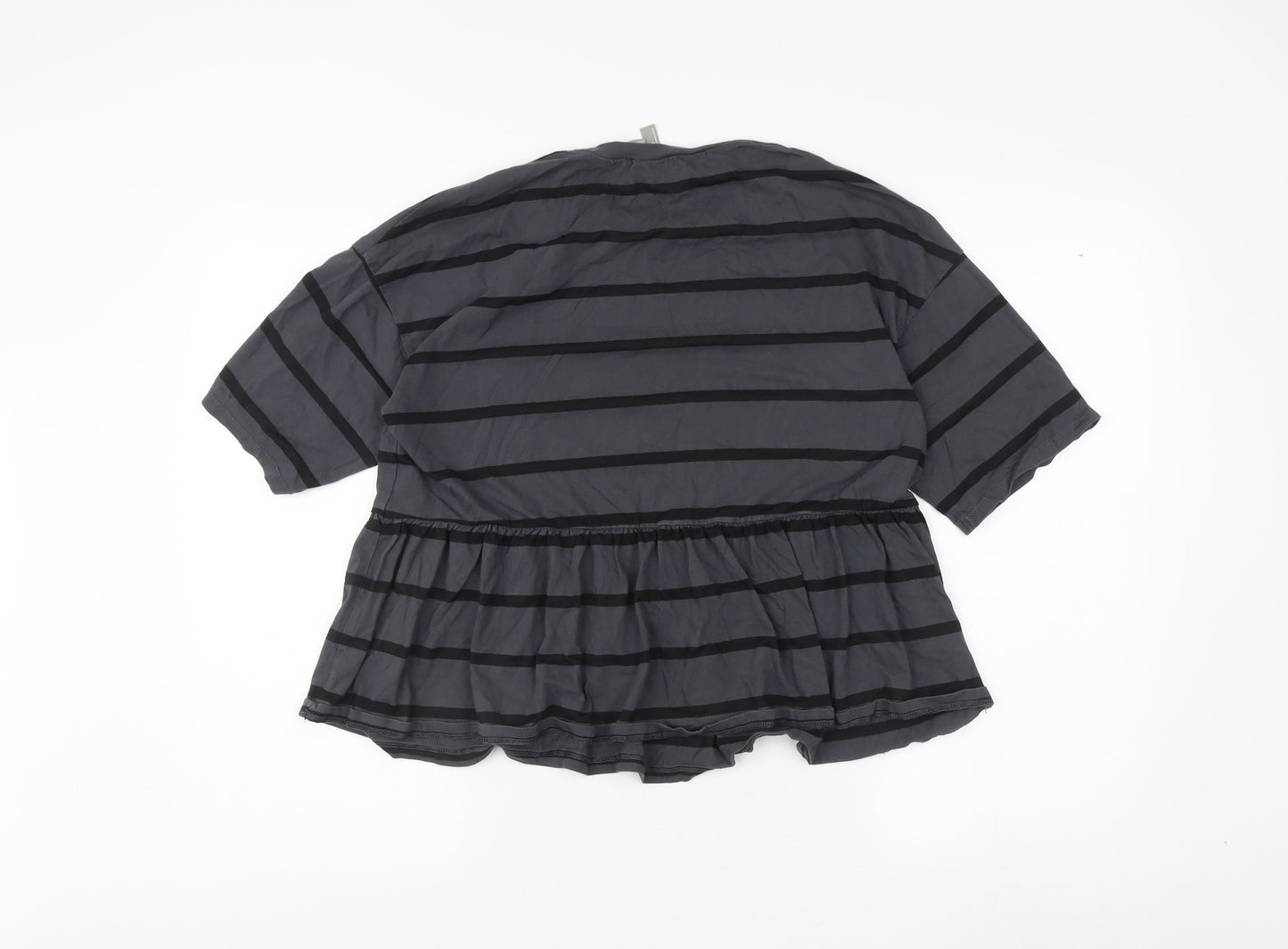 ASOS Women's Black Striped Tunic, Size 10, 3/4 Sleeve