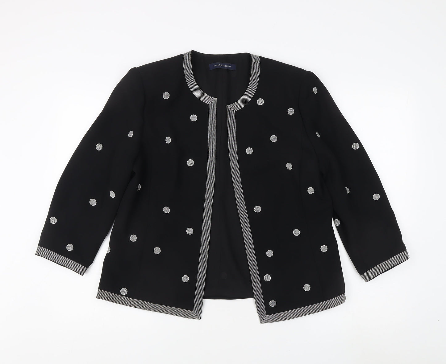 Windsmoor Women's Black Polka Dot Formal Jacket Size 10