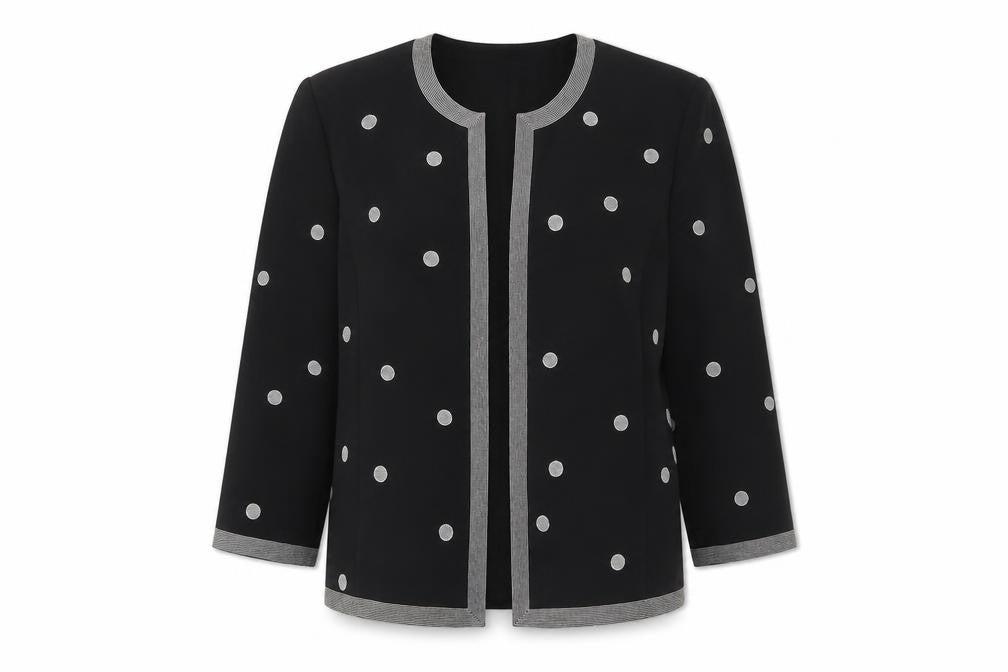 Windsmoor Women's Black Polka Dot Formal Jacket Size 10