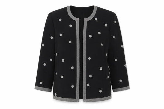 Windsmoor Women's Black Polka Dot Formal Jacket Size 10