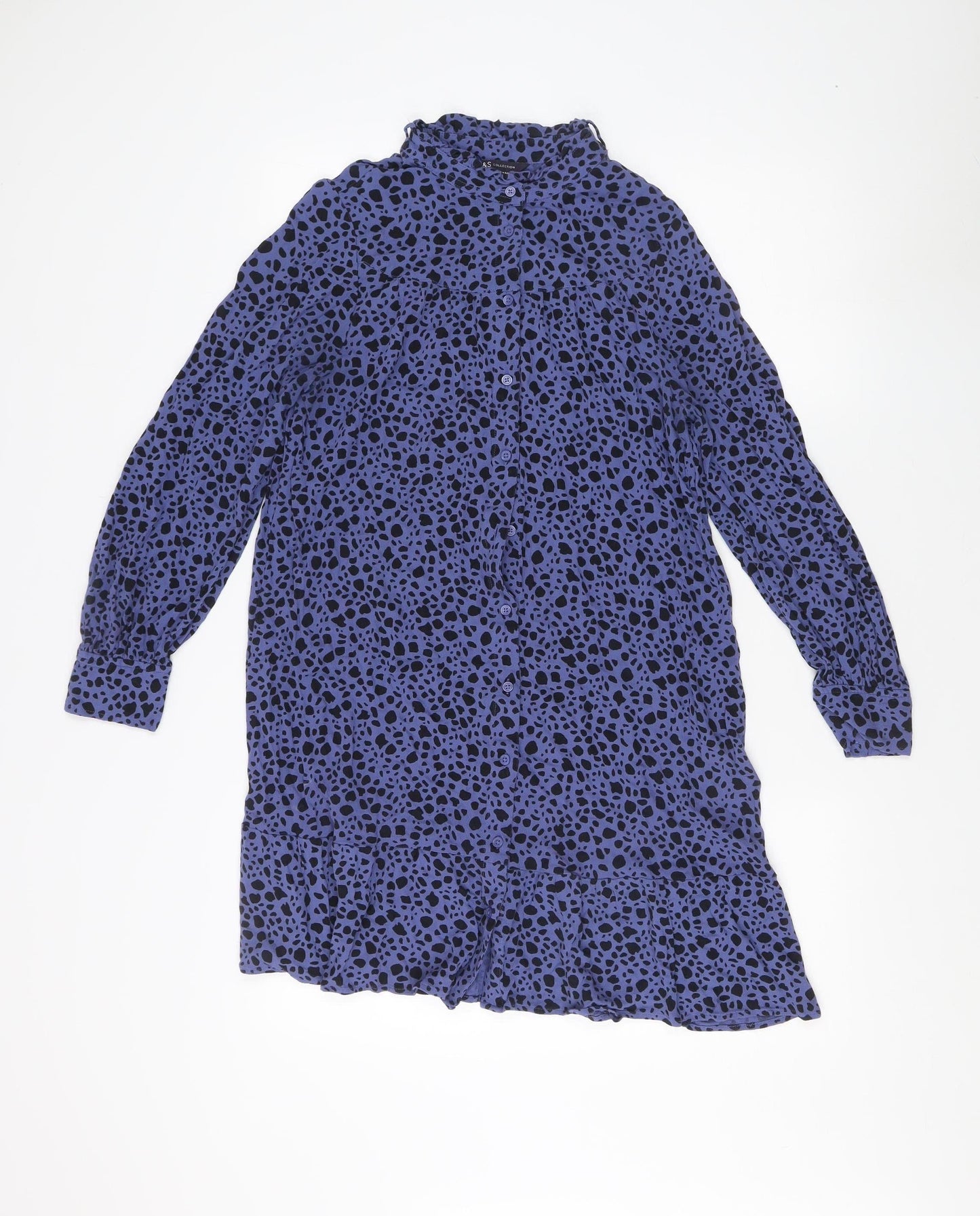 Marks and Spencer Women's Blue Animal Print Shirt Dress