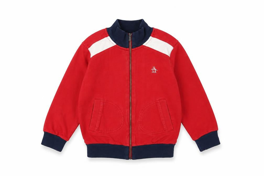 Penguin Boys Red Cotton Bomber Jacket 3 Years