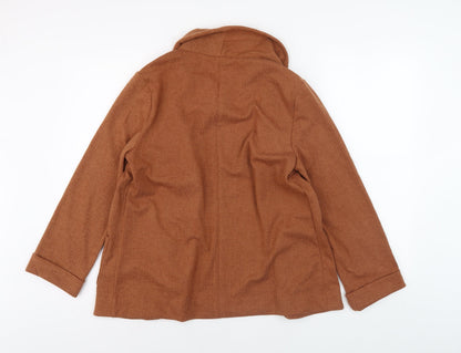 Back view of Dorothy Perkins Women's Brown Blazer, size 12, Casual