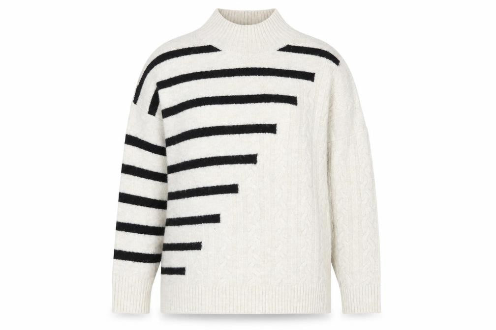 M&Co Women's Ivory High Neck Pullover Jumper L