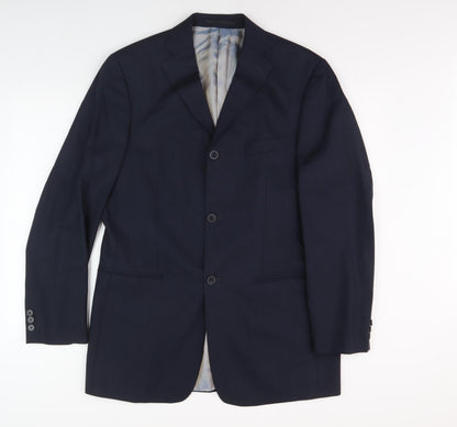 Pierre Cardin Men's Blue Blazer Jacket, Single-Breasted 40L