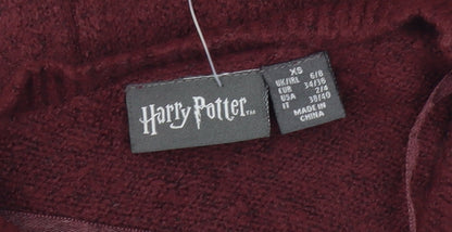 Preloved Harry Potter Red Women's XS Pullover Jumper - Detail